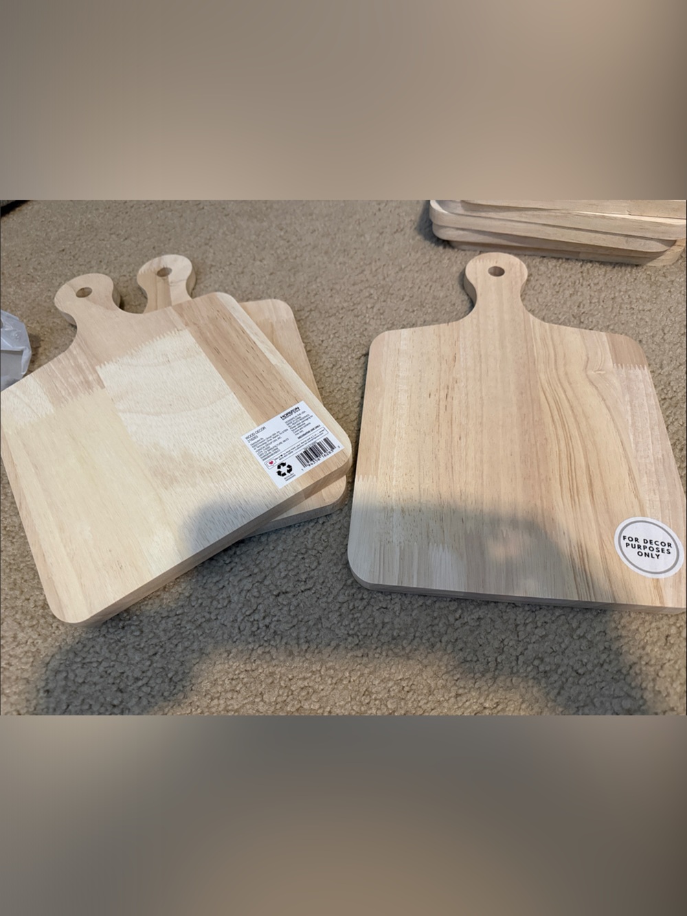 Wooden Paddle Serving Board – Natural Wood 3 individuals